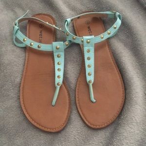 Women’s Teal Summer Sandals Size 6